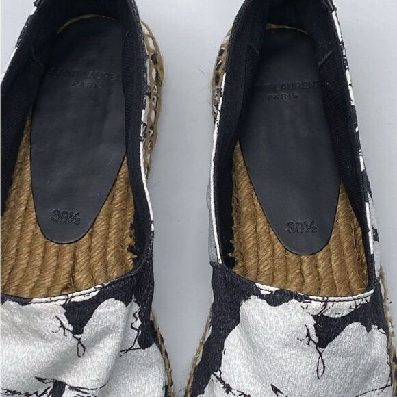 Saint Laurent Espadrille Slip On Signature Flats size 39.5 - Picture 10 of 13